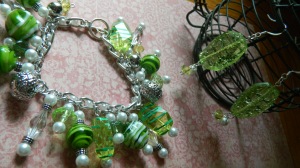 Green Bracelet - earrings